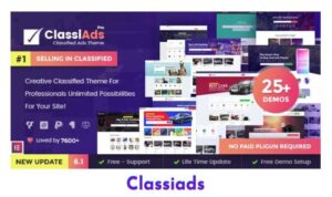 Classiads v6.1.6 WordPress Theme download free